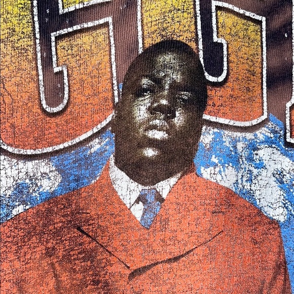 Biggie Small Tie-Dye Graphic Tee - Brown Sz Large - Picture 4 of 6
